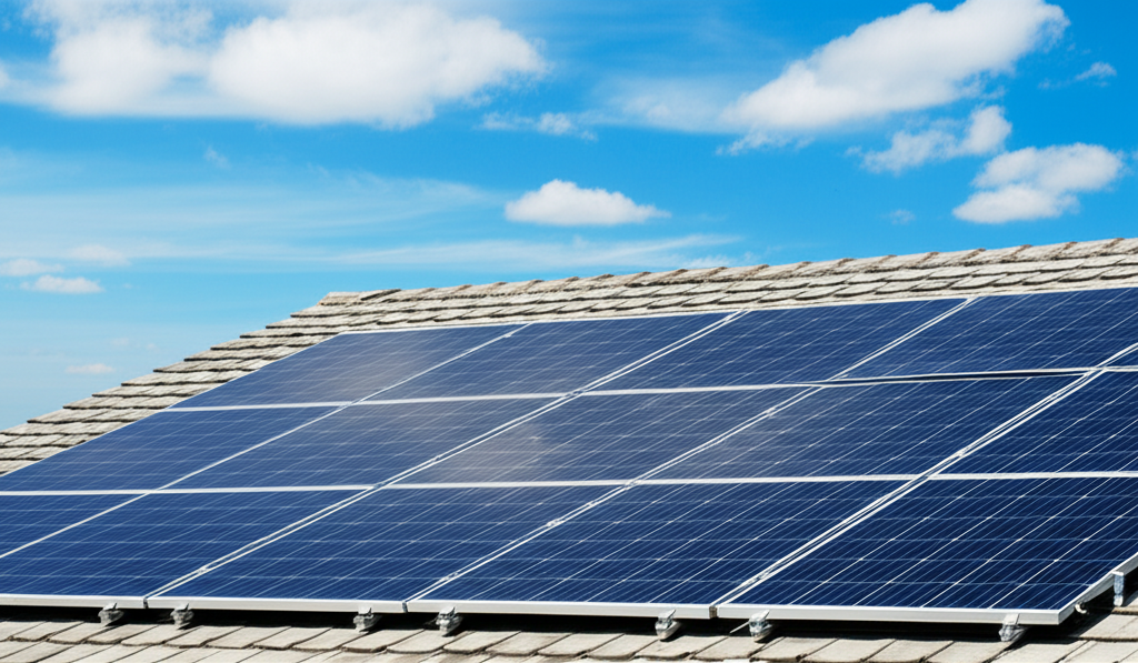 Solaranlage auf einem Hausdach